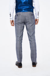 Marc Darcy Jerry Grey Check Trousers